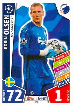 2017-18 Topps UCL Match Attax #290 Robin Olsen