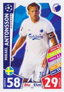 2017-18 Topps UCL Match Attax #295 Mikael Antonsson