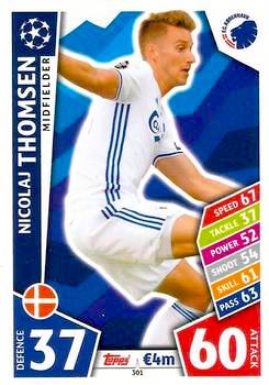 2017-18 Topps UCL Match Attax #301 Nicolaj Thomsen