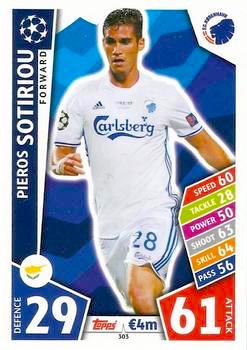 2017-18 Topps UCL Match Attax #303 Pieros Sotiriou