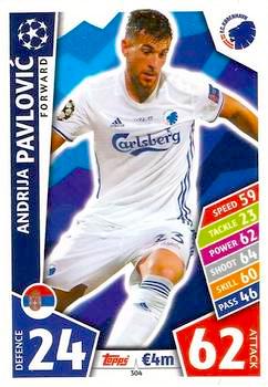 2017-18 Topps UCL Match Attax #304 Andrija Pavlovic