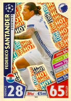 2017-18 Topps UCL Match Attax #305 Federico Santander