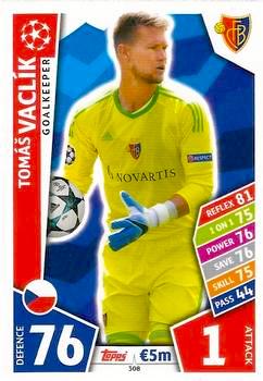 2017-18 Topps UCL Match Attax #308 Tomas Vaclik