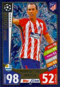 2017-18 Topps UCL Match Attax #399 Diego Godín