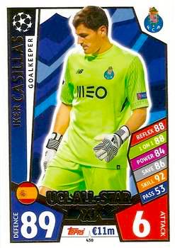 2017-18 Topps UCL Match Attax #430 Iker Casillas