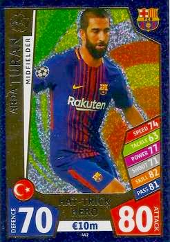 2017-18 Topps UCL Match Attax #442 Arda Turan