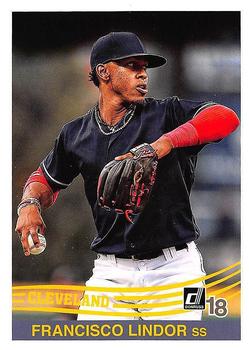 2018 Panini Donruss Baseball #234b R84 Image Variation Francisco Lindor