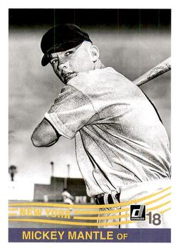 2018 Panini Donruss Baseball #254b R84 Image Variation Mickey Mantle