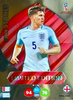 2018 Panini FIFA World Cup Russia Adrenalyn XL #LE-JS Limited Edition John Stones