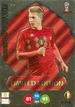 2018 Panini FIFA World Cup Russia Adrenalyn XL #LE-KDB Limited Edition Kevin De Bruyne