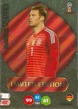 2018 Panini FIFA World Cup Russia Adrenalyn XL #LE-MN Limited Edition Manuel Neuer