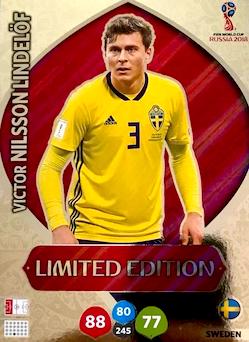 2018 Panini FIFA World Cup Russia Adrenalyn XL #LE-VNL Limited Edition Victor Nilsson Lindelöf