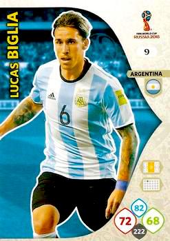 2018 Panini FIFA World Cup Russia Adrenalyn XL #009 Lucas Biglia