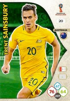 2018 Panini FIFA World Cup Russia Adrenalyn XL #020 Trent Sainsbury