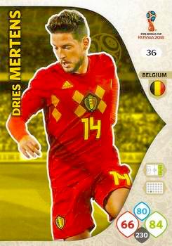 2018 Panini FIFA World Cup Russia Adrenalyn XL #036 Dries Mertens