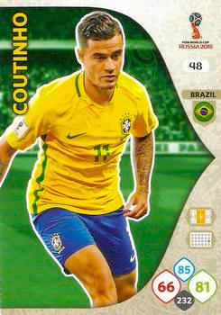 2018 Panini FIFA World Cup Russia Adrenalyn XL #048 Philippe Coutinho