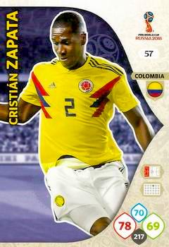 2018 Panini FIFA World Cup Russia Adrenalyn XL #057 Cristian Zapata