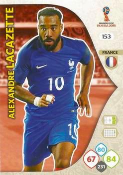 2018 Panini FIFA World Cup Russia Adrenalyn XL #153 Alexandre Lacazette