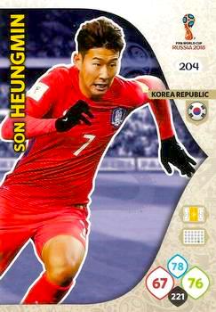 2018 Panini FIFA World Cup Russia Adrenalyn XL #204 Son Heung-min