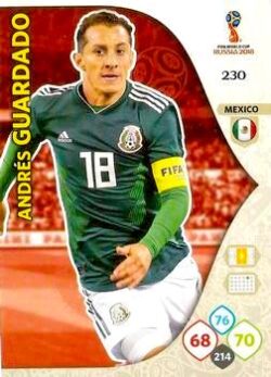 2018 Panini FIFA World Cup Russia Adrenalyn XL #230 Andres Guardado