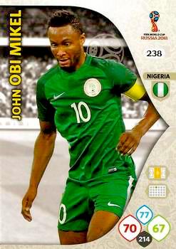 2018 Panini FIFA World Cup Russia Adrenalyn XL #238 John Obi Mikel