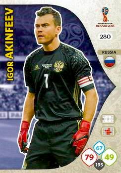 2018 Panini FIFA World Cup Russia Adrenalyn XL #280 Igor Akinfeev