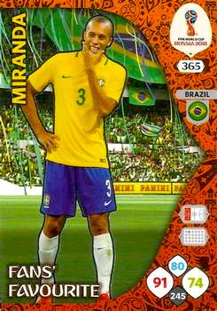 2018 Panini FIFA World Cup Russia Adrenalyn XL #365 Miranda