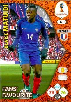 2018 Panini FIFA World Cup Russia Adrenalyn XL #374 Blaise Matuidi