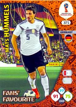 2018 Panini FIFA World Cup Russia Adrenalyn XL #375 Mats Hummels