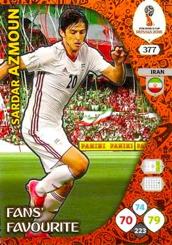 2018 Panini FIFA World Cup Russia Adrenalyn XL #377 Sardar Azmoun