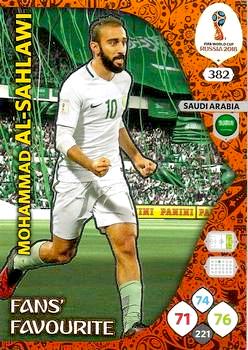 2018 Panini FIFA World Cup Russia Adrenalyn XL #382 Mohammad Al-Sahlawi