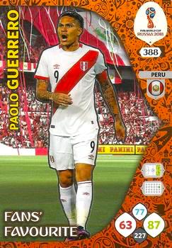 2018 Panini FIFA World Cup Russia Adrenalyn XL #388 Paolo Guerrero