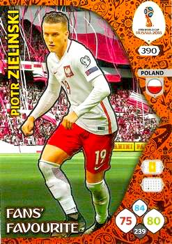 2018 Panini FIFA World Cup Russia Adrenalyn XL #390 Piotr Zielinski