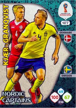 2018 Panini FIFA World Cup Russia Adrenalyn XL #477 Kjær-Granqvist