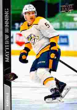 2020-21 Upper Deck Hockey Extended Series #575 Matthew Benning