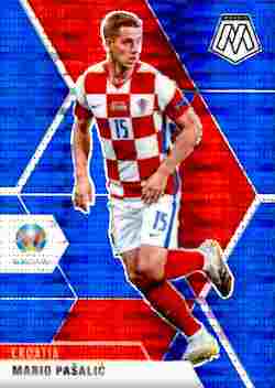 2020-21 Panini UEFA EURO 2020 Mosaic Soccer #019 Blue Pulsar Mario Pasalic