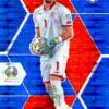 2020-21 Panini UEFA EURO 2020 Mosaic Soccer #057 Blue Pulsar Stole Dimitrievski