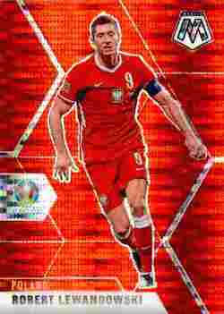 2020-21 Panini UEFA EURO 2020 Mosaic Soccer #063 Red Pulsar Robert Lewandowski