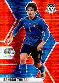 2020-21 Panini UEFA EURO 2020 Mosaic Soccer #133 Red Pulsar Sandro Tonali