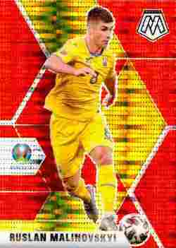 2020-21 Panini UEFA EURO 2020 Mosaic Soccer #191 Red Pulsar Ruslan Malinovskyi