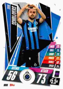 2020-21 Topps UCL Match Attax #BRU08 Siebe Schrijvers