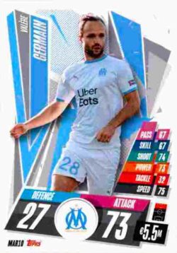 2020-21 Topps UCL Match Attax #MAR10 Valere Germain