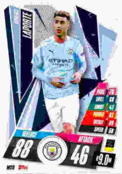 2020-21 Topps UCL Match Attax #MCI08 Aymeric Laporte