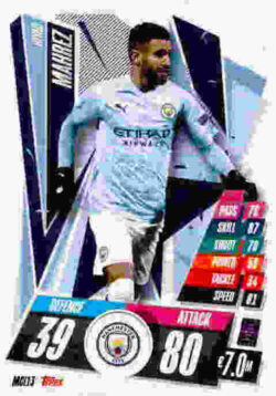 2020-21 Topps UCL Match Attax #MCI13 Riyad Mahrez