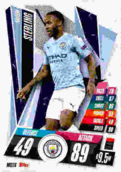 2020-21 Topps UCL Match Attax #MCI16 Raheem Sterling