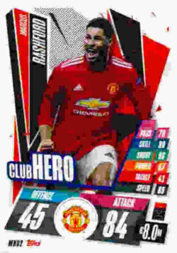 2020-21 Topps UCL Match Attax #MNU02 Marcus Rashford