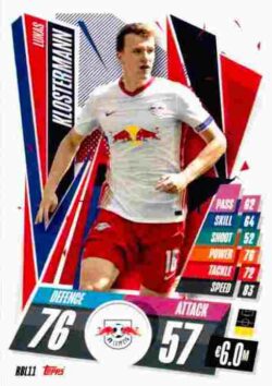 2020-21 Topps UCL Match Attax #RBL11 Lukas Klostermann