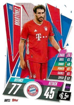 2020-21 Topps UCL Match Attax #BAY11 Javi Martínez