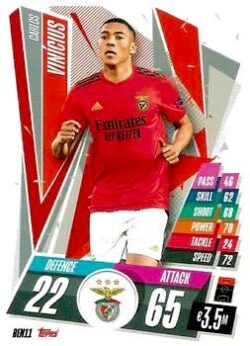 2020-21 Topps UCL Match Attax #BEN11 Carlos Vinícius