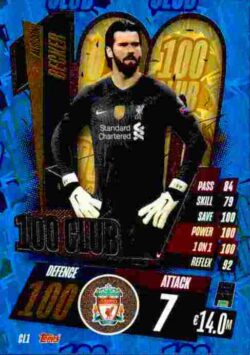 2020-21 Topps UCL Match Attax #CL01 Alisson Becker